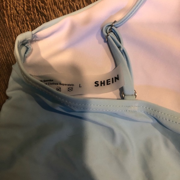 Shein Baby Blue Triangular Bikini Top - Picture 3 of 3